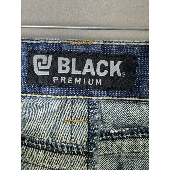 CJ Black Premium Jeans Mens 28x28 Blue Boot Leg Distressed Grunge Y2K - Picture 7 of 13